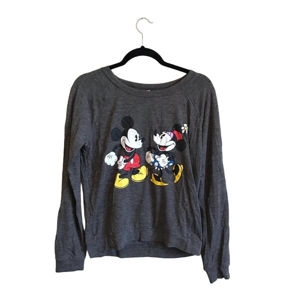 Disney M Mickey Mouse gray long sleeve sweater - Picture 1 of 8